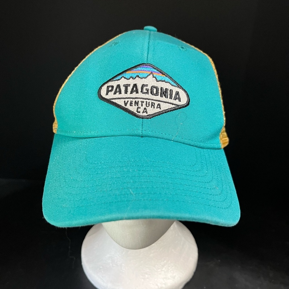 Patagonia Turquoise and Mustard Cap